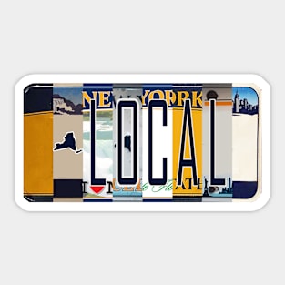 New York Local License Plates Sticker